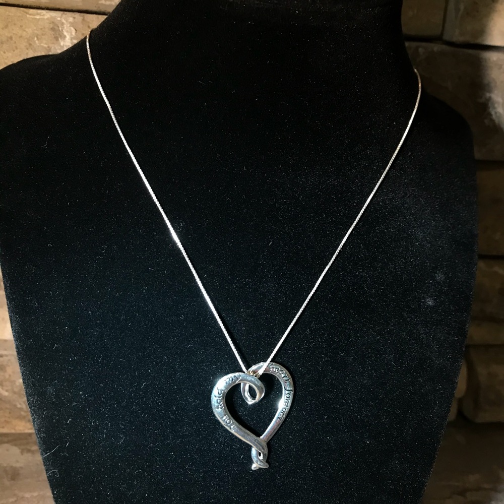 "You Hold My Heart Forever" Pendant Necklace